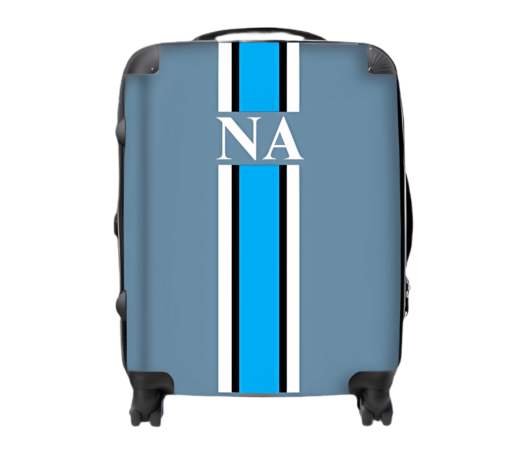 blue luggage